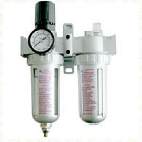 Air Regulator Filter Water Trap Oiler Lubricator 3 N 1 Gauge Compressor Pressure
